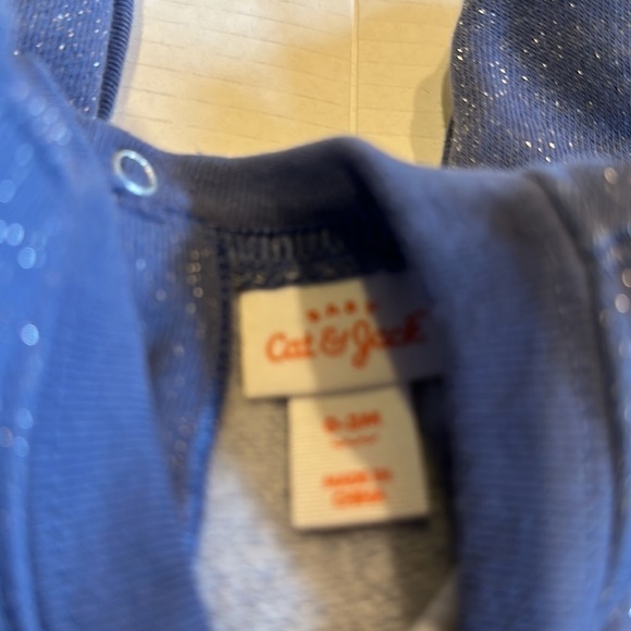 NWT Cat & Jack onesie with 3 sets of socks 1 hat and diaper yarn coverup 5 total - Picture 7 of 8